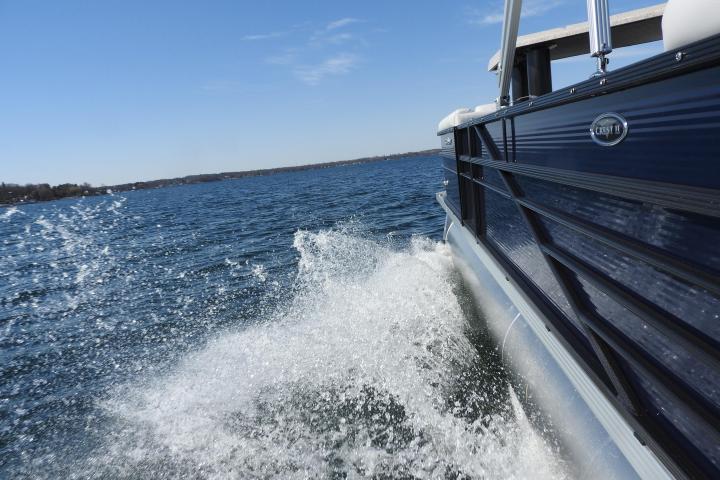 a ship in a body of water