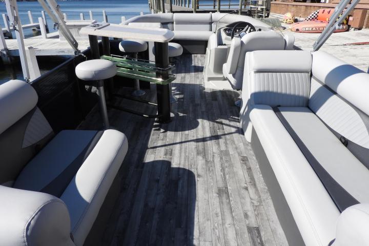 a boat sitting on top of a chair