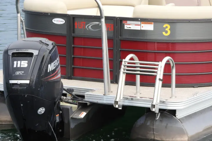 a boat that is sitting on a bus