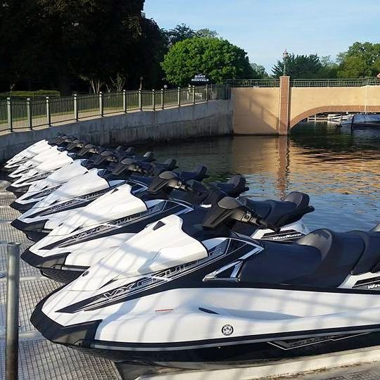 a boat sitting on top of a building